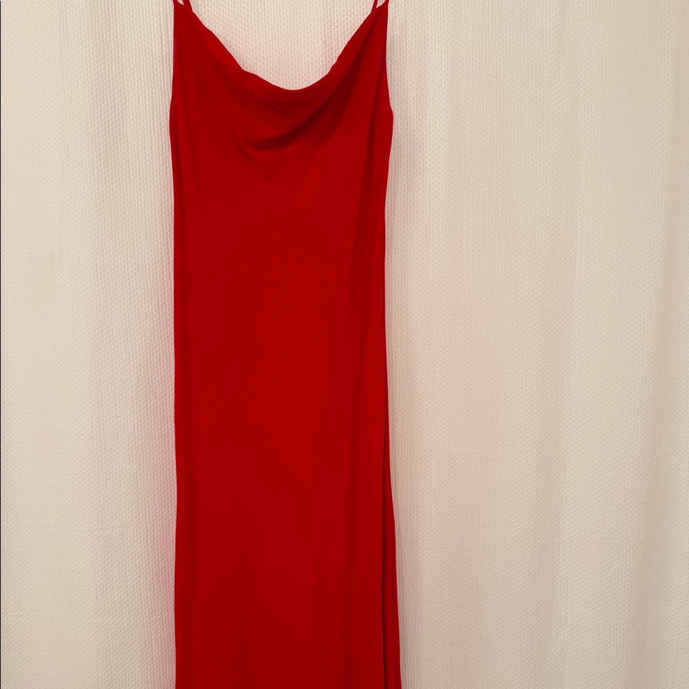 Red cowl neck dress - Picture 6 of 6